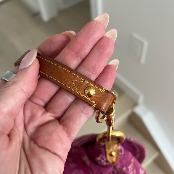 Louis Vuitton Pink Monogram Denim Pleaty Shoulder Bag - Picture 12 of 13